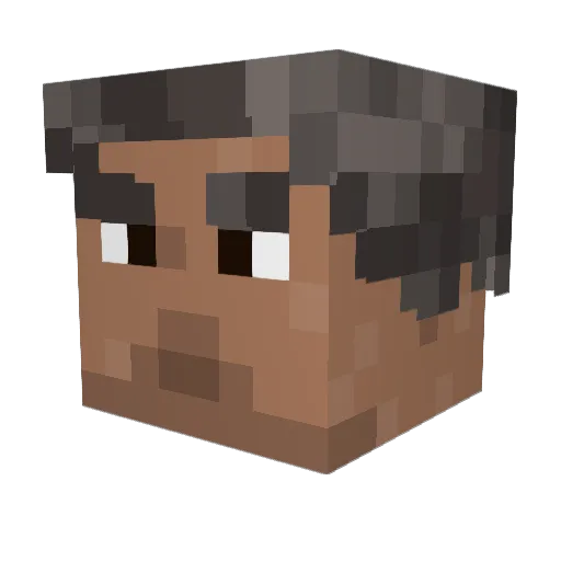 l34hc1m Minecraft avatar head, 3D render