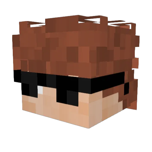 l3LacKList Minecraft avatar head, 3D render