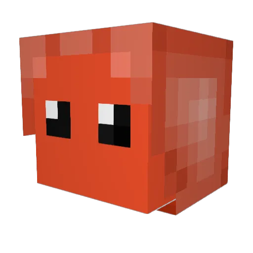 l3anin Minecraft avatar head, 3D render