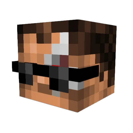 l3dt3k Minecraft avatar head, 3D render