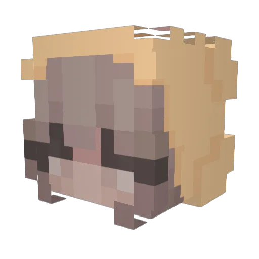 l3eonie Minecraft avatar head, 3D render
