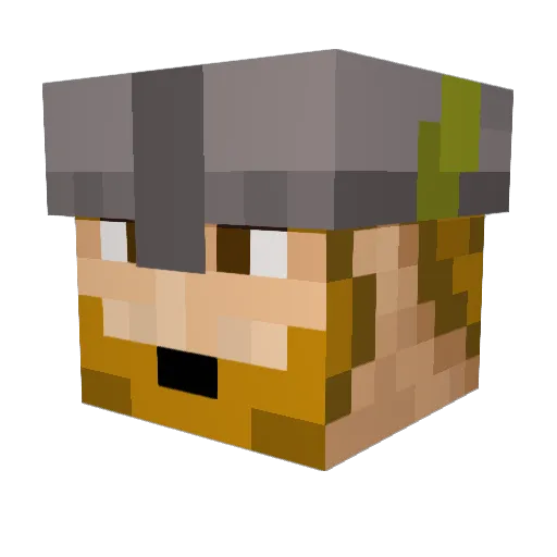 l3lueDragon Minecraft avatar head, 3D render