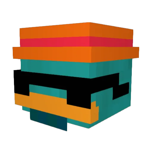l3o_____________ Minecraft avatar head, 3D render