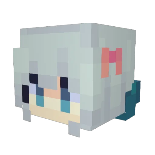 l3qnsy Minecraft avatar head, 3D render