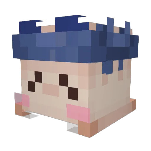 l3r0ken Minecraft avatar head, 3D render