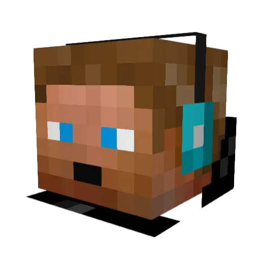 l3ulit Minecraft avatar head, 3D render