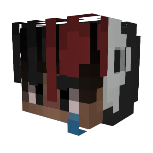 l6ser Minecraft avatar head, 3D render