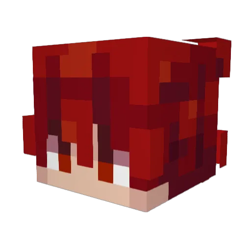 l6vely Minecraft avatar head, 3D render