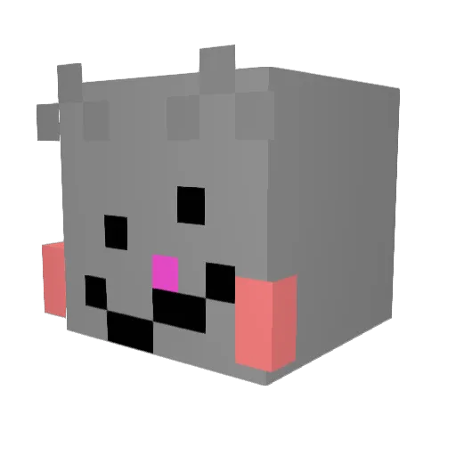 l7uv Minecraft avatar head, 3D render