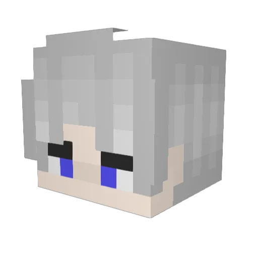 l86406 Minecraft avatar head, 3D render