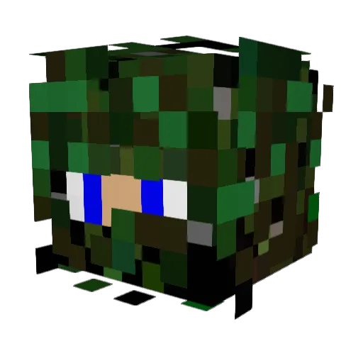 l9o3k7 Minecraft avatar head, 3D render