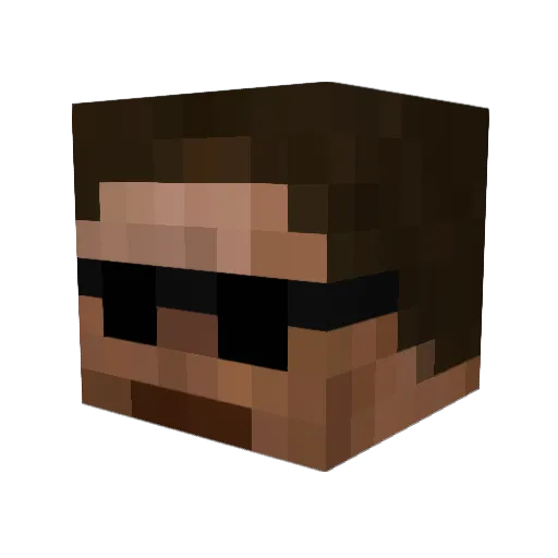 lBHZlDome Minecraft avatar head, 3D render
