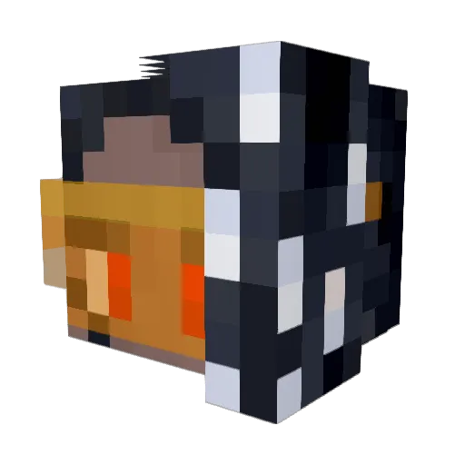 lBokku Minecraft avatar head, 3D render