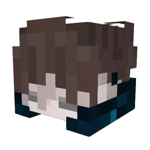 lDaku Minecraft avatar head, 3D render