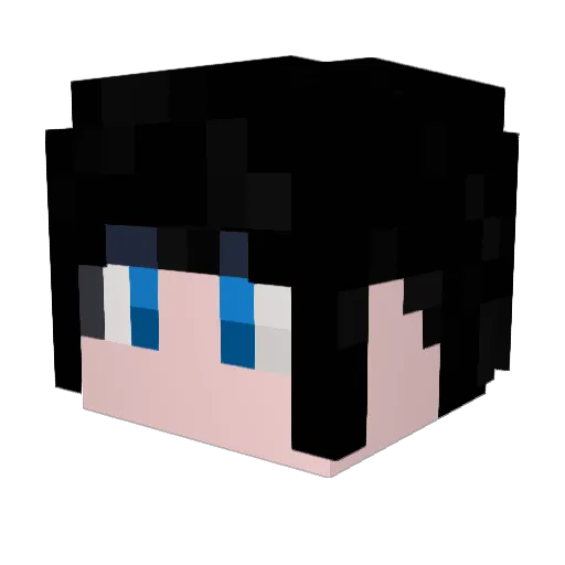 lDingl Minecraft avatar head, 3D render