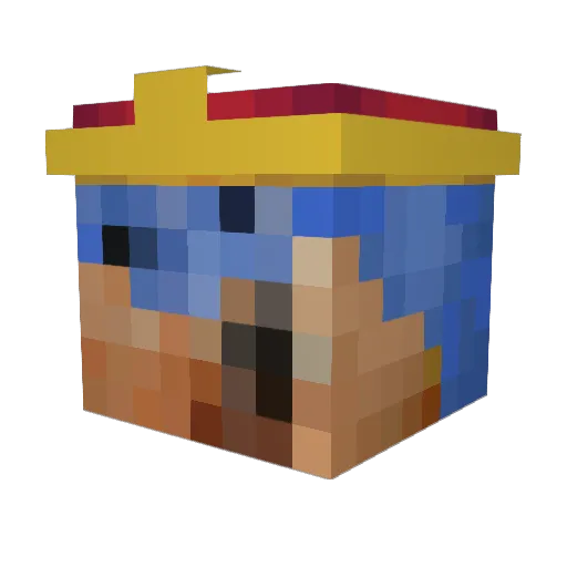 lDoge Minecraft avatar head, 3D render