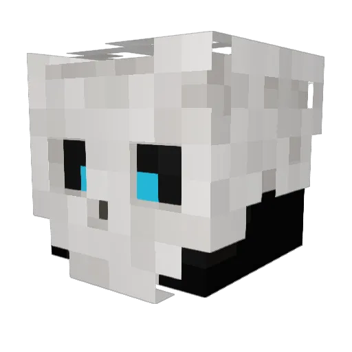 lFLY1l Minecraft avatar head, 3D render