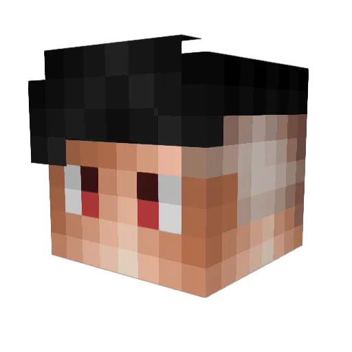 lFlaviool Minecraft avatar head, 3D render