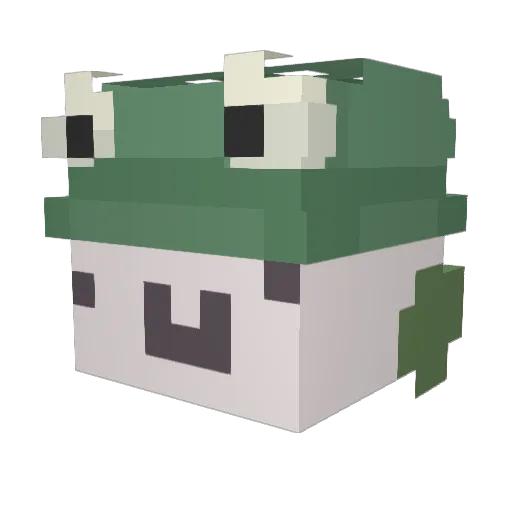 lFloFlops Minecraft avatar head, 3D render
