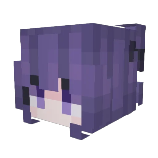 lGA0 Minecraft avatar head, 3D render