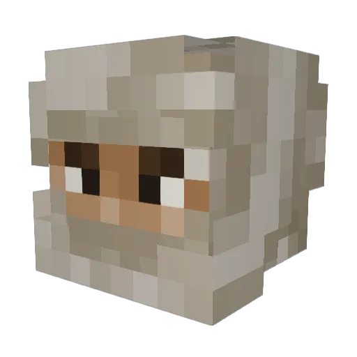 lGUKl Minecraft avatar head, 3D render
