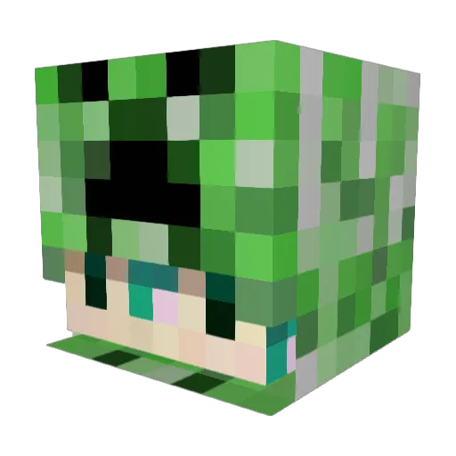 lGammal Minecraft avatar head, 3D render
