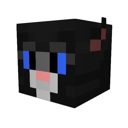 lGato Minecraft avatar head, 3D render