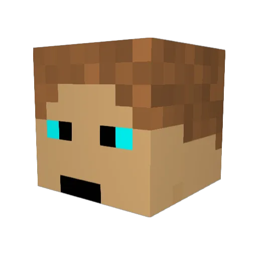 lHarterl Minecraft avatar head, 3D render