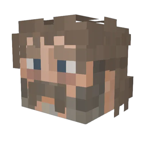 lHassan Minecraft avatar head, 3D render