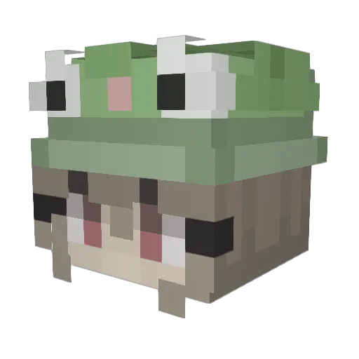 lIIIIIIIIIIl Minecraft avatar head, 3D render