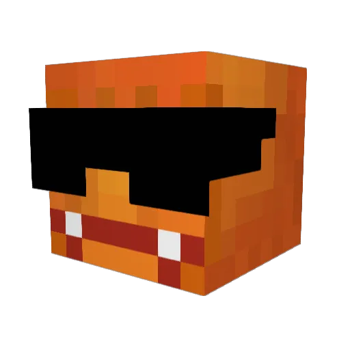 lKMl Minecraft avatar head, 3D render