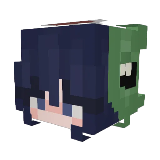 lKami_Sama Minecraft avatar head, 3D render