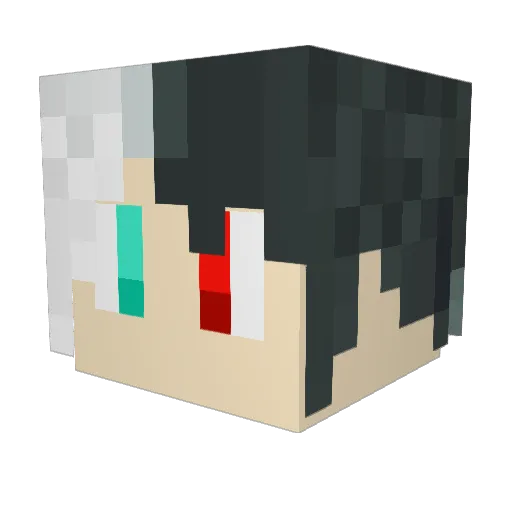 lKitsunel Minecraft avatar head, 3D render