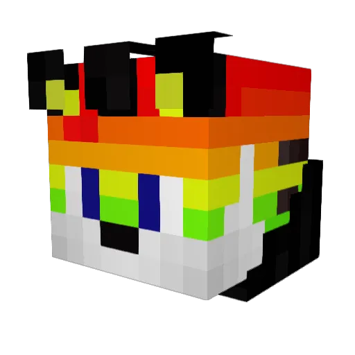 lLAY10 Minecraft avatar head, 3D render