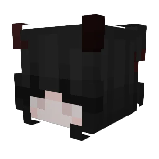 lLabubu Minecraft avatar head, 3D render
