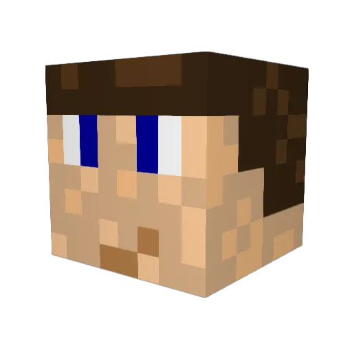 lLocaL Minecraft avatar head, 3D render