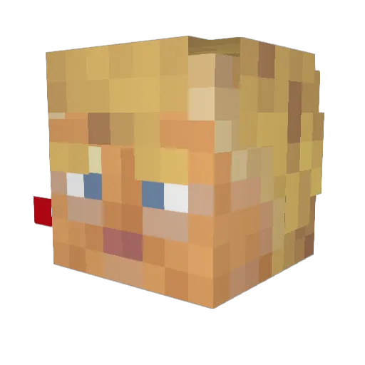 lLoveMen Minecraft avatar head, 3D render