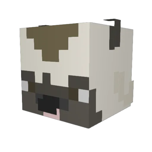 lLuvBBC Minecraft avatar head, 3D render