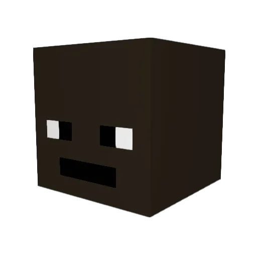 lM24l_ Minecraft avatar head, 3D render