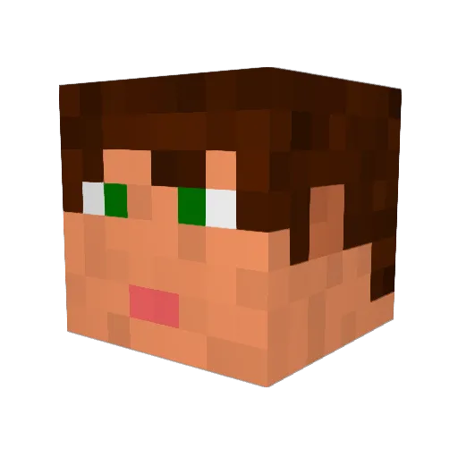 lMuertel Minecraft avatar head, 3D render