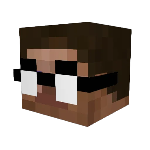 lP0T4T0l Minecraft avatar head, 3D render
