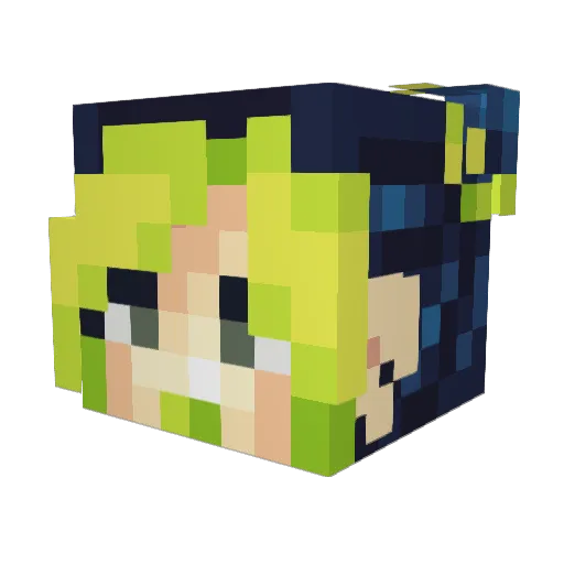 lParanoial Minecraft avatar head, 3D render