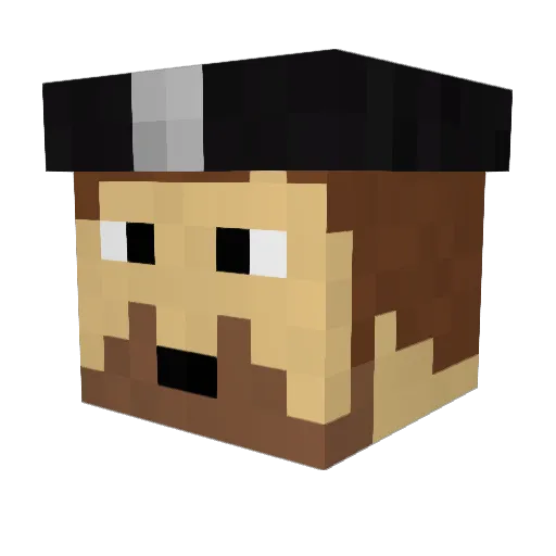 lPecopinl Minecraft avatar head, 3D render