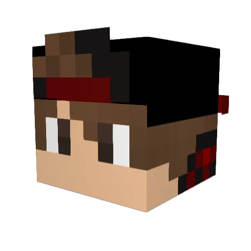 lPeluzal Minecraft avatar head, 3D render