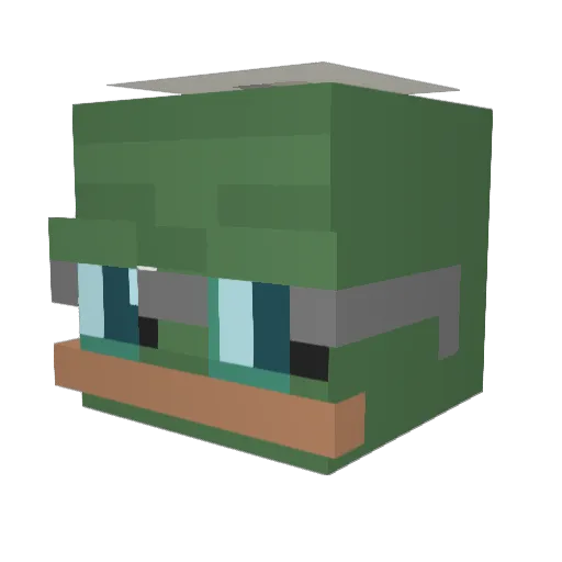 lPeponcio Minecraft avatar head, 3D render