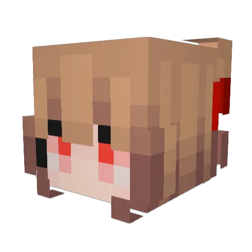 lPov Minecraft avatar head, 3D render