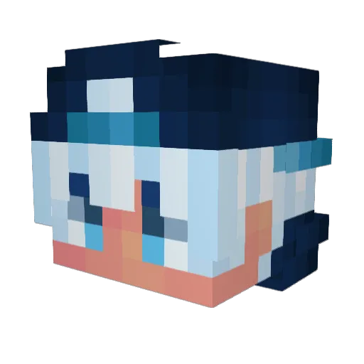 lQuantum_gamingl Minecraft avatar head, 3D render