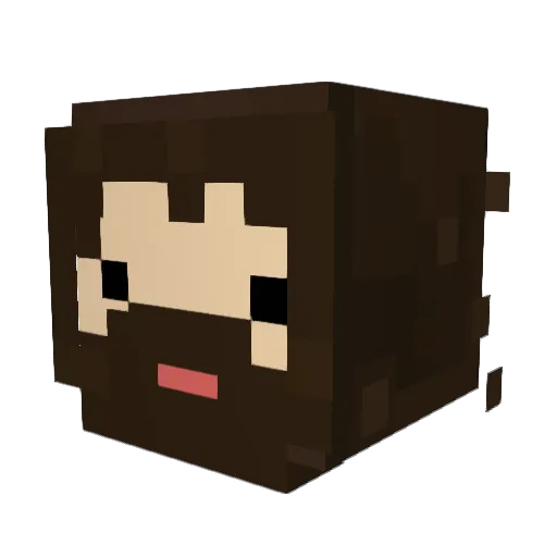 lRafikil Minecraft avatar head, 3D render