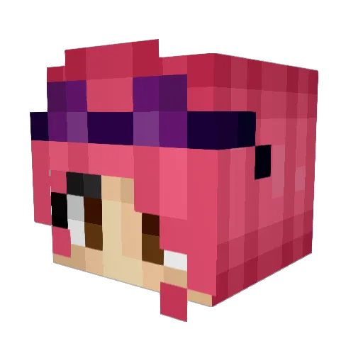 lRun_ Minecraft avatar head, 3D render