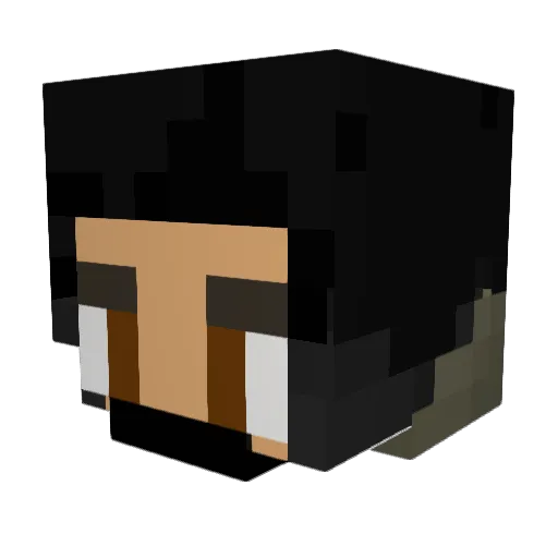 lSIRIUSl Minecraft avatar head, 3D render